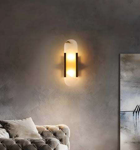 MELANGE ELONGATED ALABASTER WALL LAMP