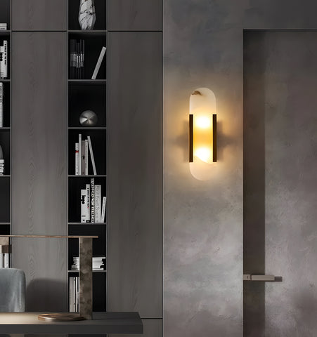 MELANGE ELONGATED ALABASTER WALL LAMP