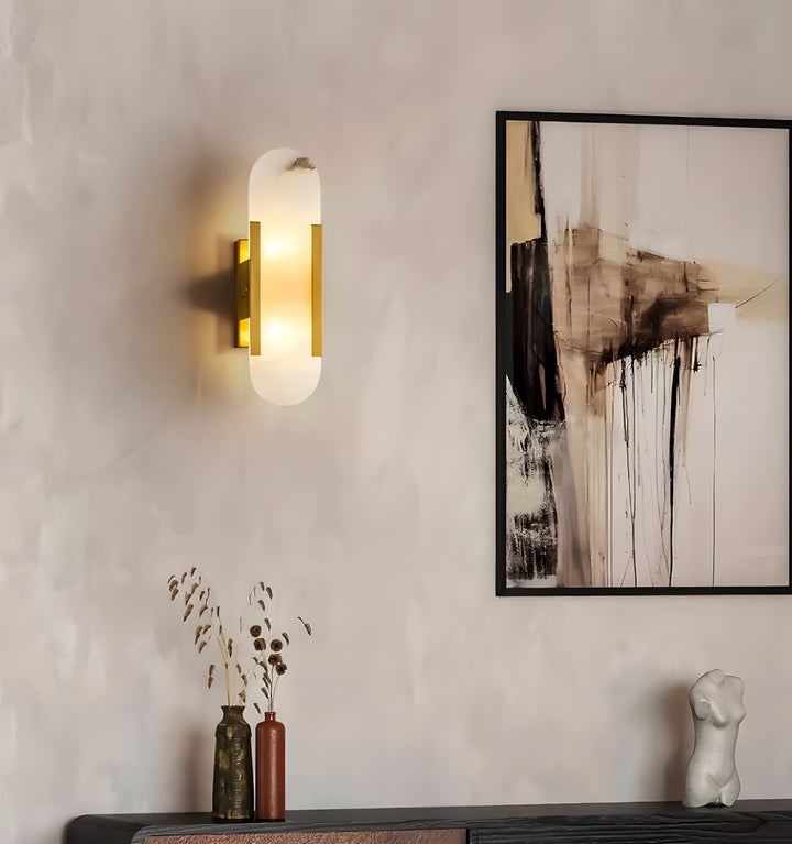 MELANGE ELONGATED ALABASTER WALL LAMP