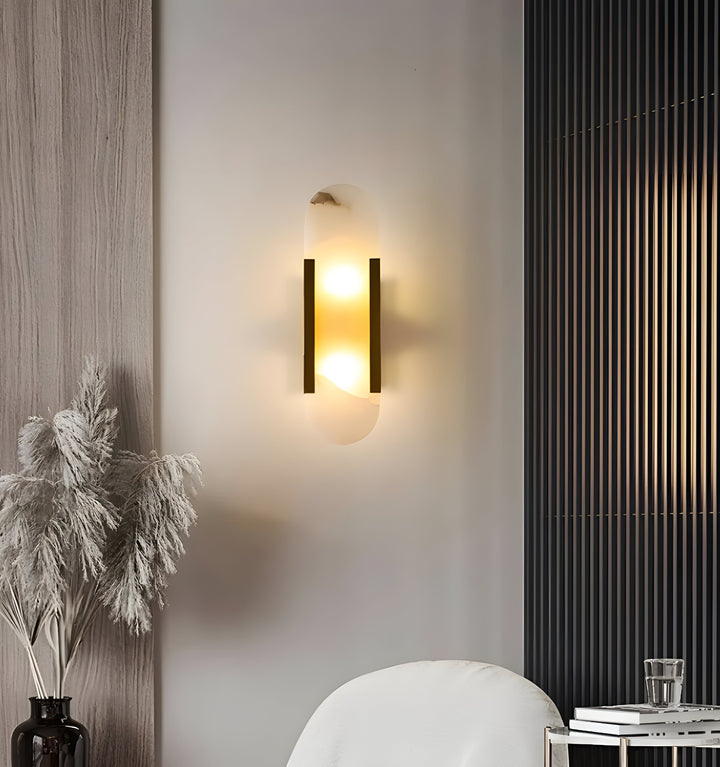 MELANGE ELONGATED ALABASTER WALL LAMP