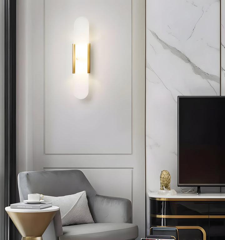 MELANGE ELONGATED ALABASTER WALL LAMP