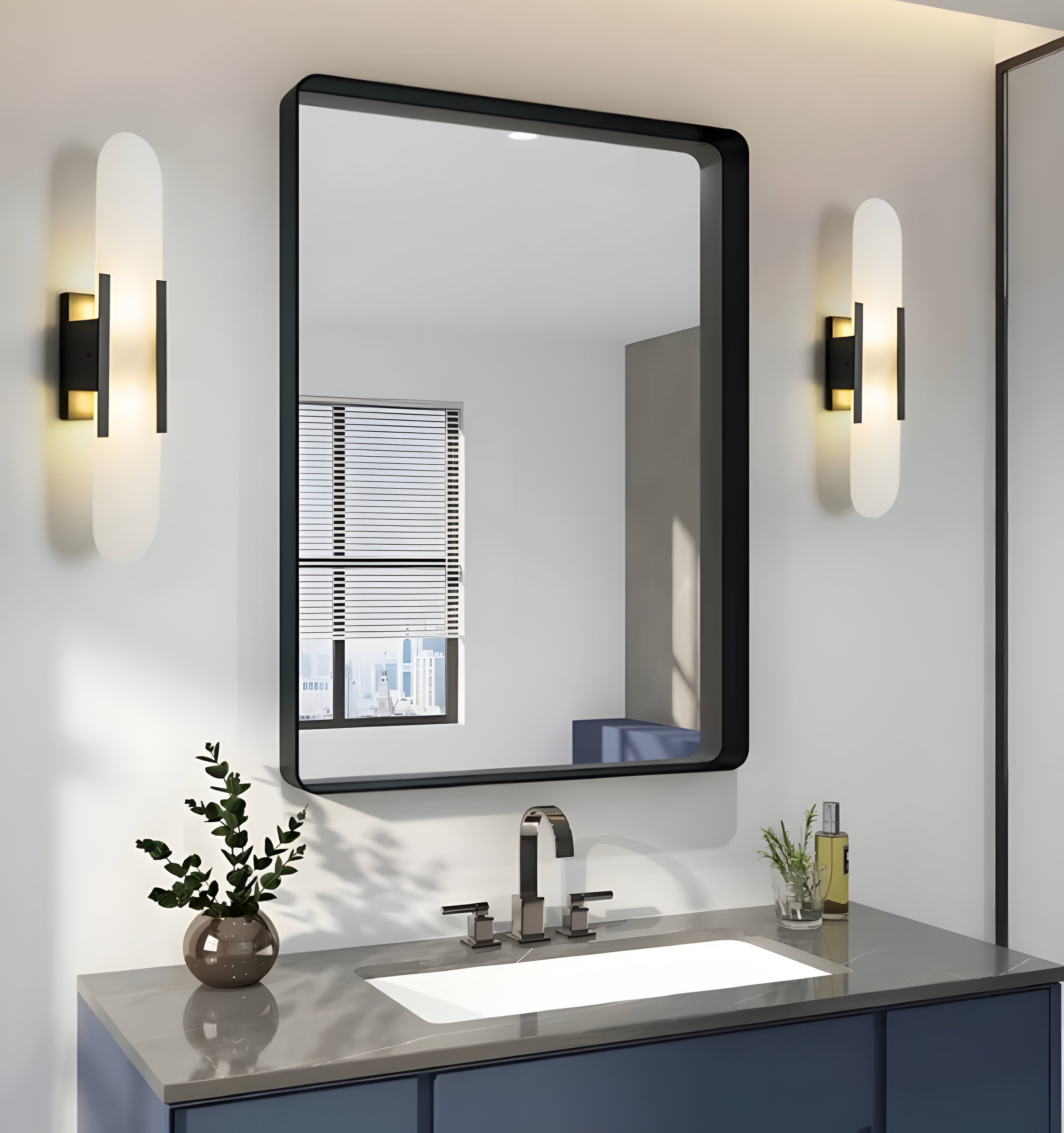 MELANGE ELONGATED ALABASTER WALL LAMP
