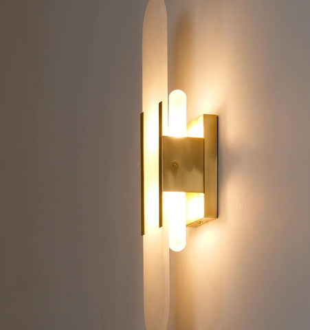 MELANGE ELONGATED ALABASTER WALL LAMP