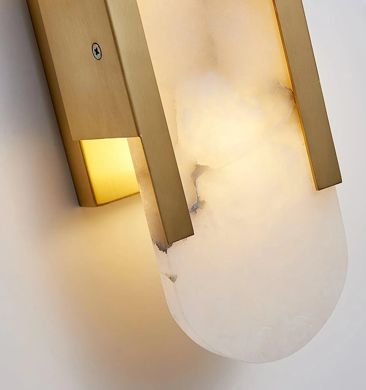 MELANGE ELONGATED ALABASTER WALL LAMP