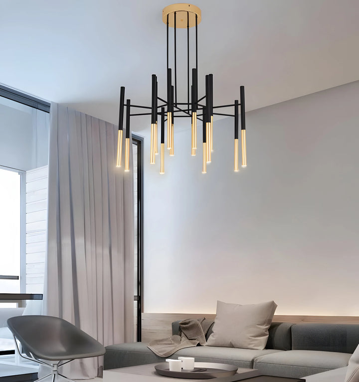 Metal Tubular Chandelier