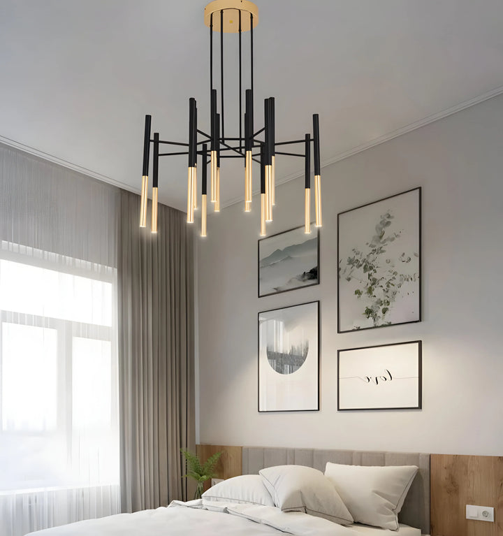 Metal Tubular Chandelier