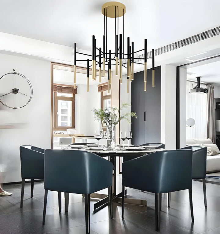 Metal Tubular Chandelier