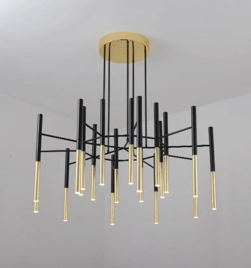 Metal Tubular Chandelier