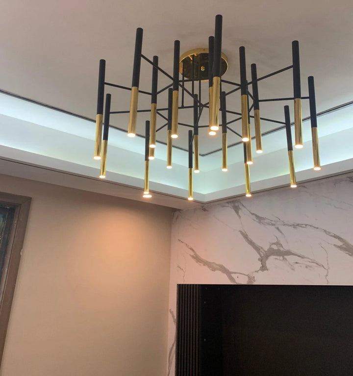 Metal Tubular Chandelier