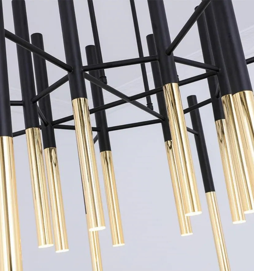Metal Tubular Chandelier