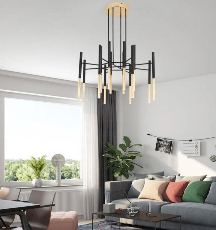 Metal Tubular Chandelier