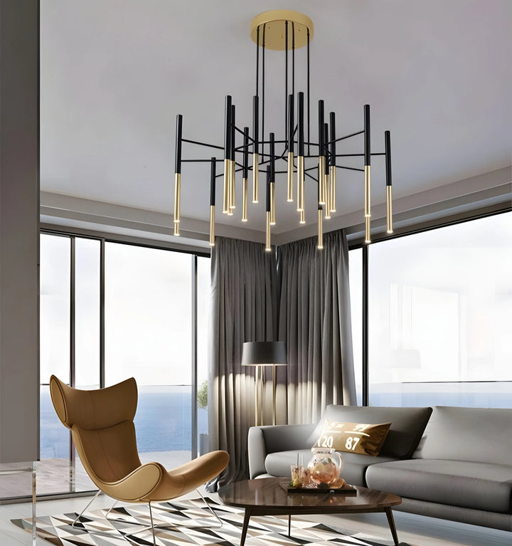 Metal Tubular Chandelier