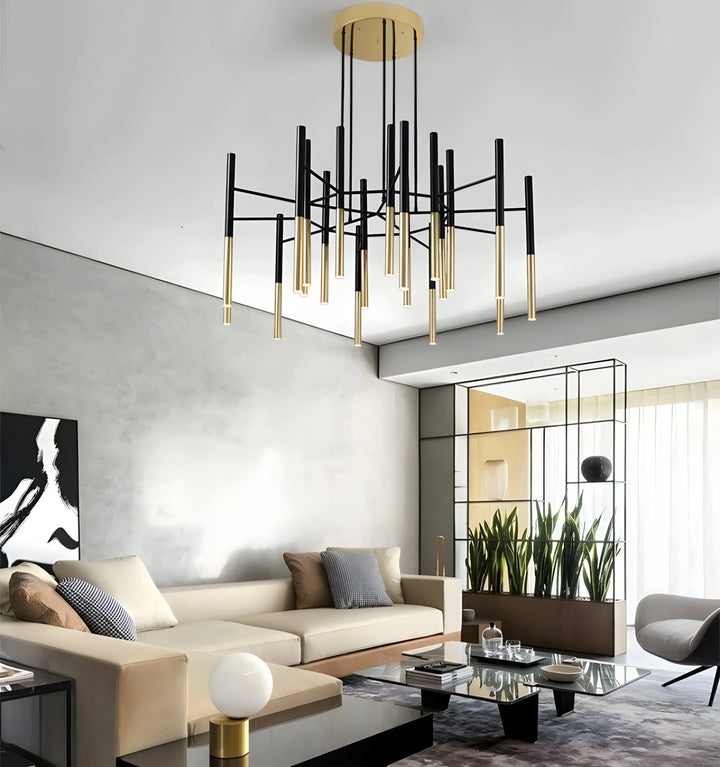 Metal Tubular Chandelier