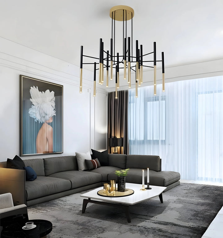 Metal Tubular Chandelier