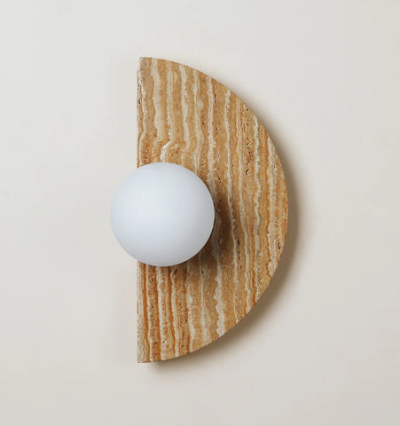 Moon Travertine Wall Light