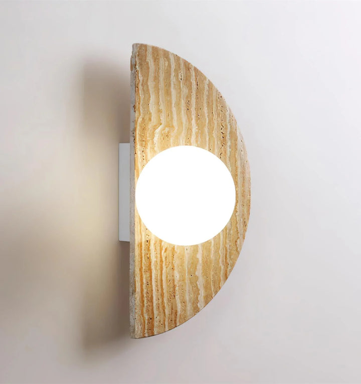 Moon Travertine Wall Light