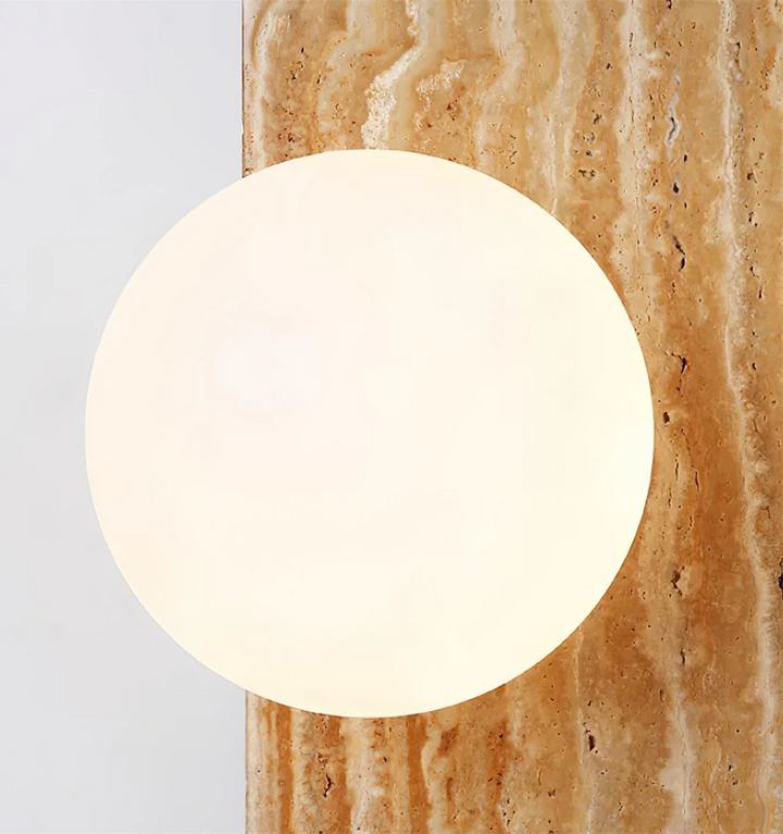 Moon Travertine Wall Light