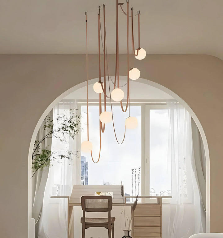 MULTIPLE BELT ART PENDANT LIGHT