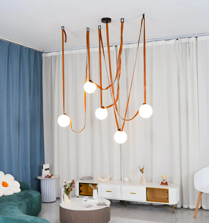 MULTIPLE BELT ART PENDANT LIGHT