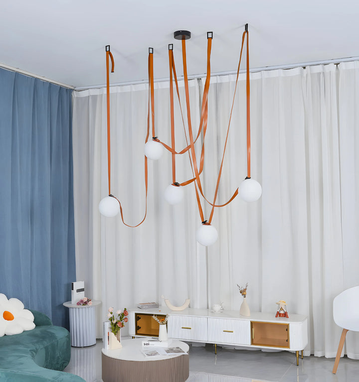 MULTIPLE BELT ART PENDANT LIGHT