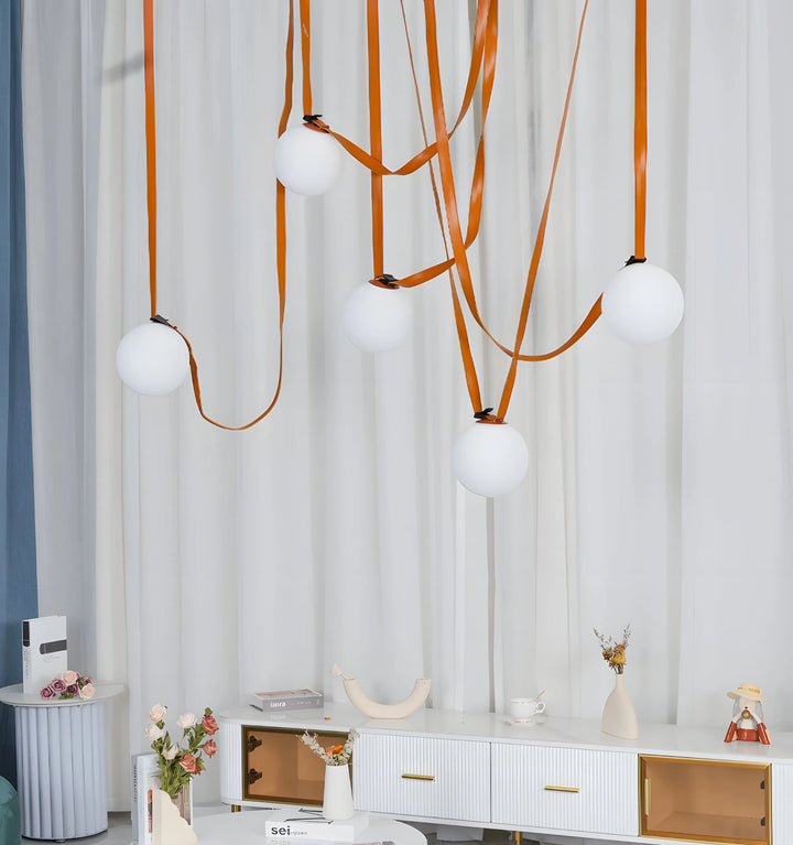 MULTIPLE BELT ART PENDANT LIGHT