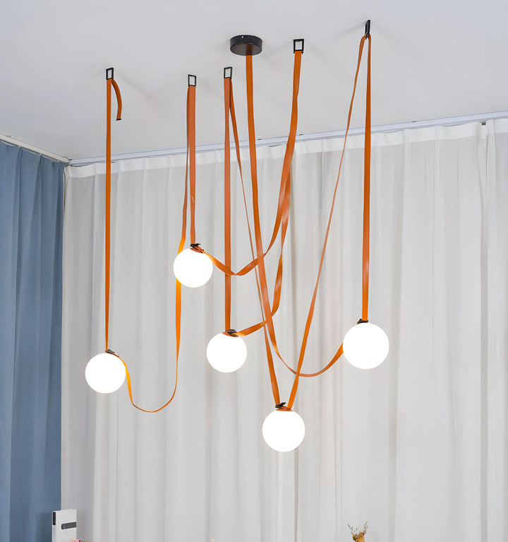 MULTIPLE BELT ART PENDANT LIGHT