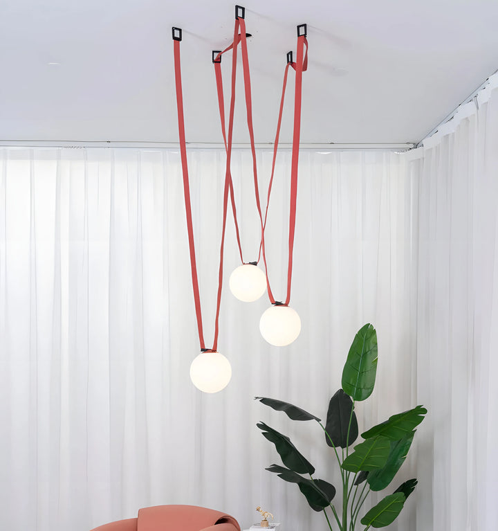 MULTIPLE BELT ART PENDANT LIGHT