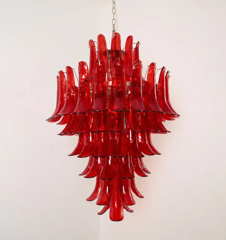 MURANO CRIMSON CASCADE CHANDELIER