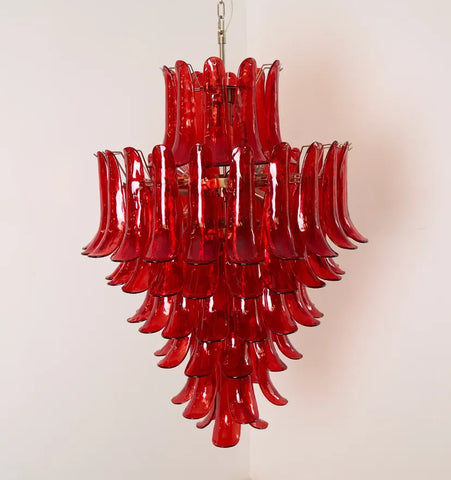 MURANO CRIMSON CASCADE CHANDELIER