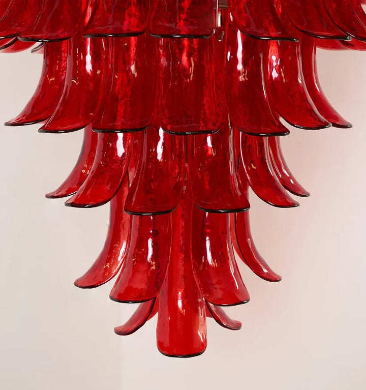 MURANO CRIMSON CASCADE CHANDELIER