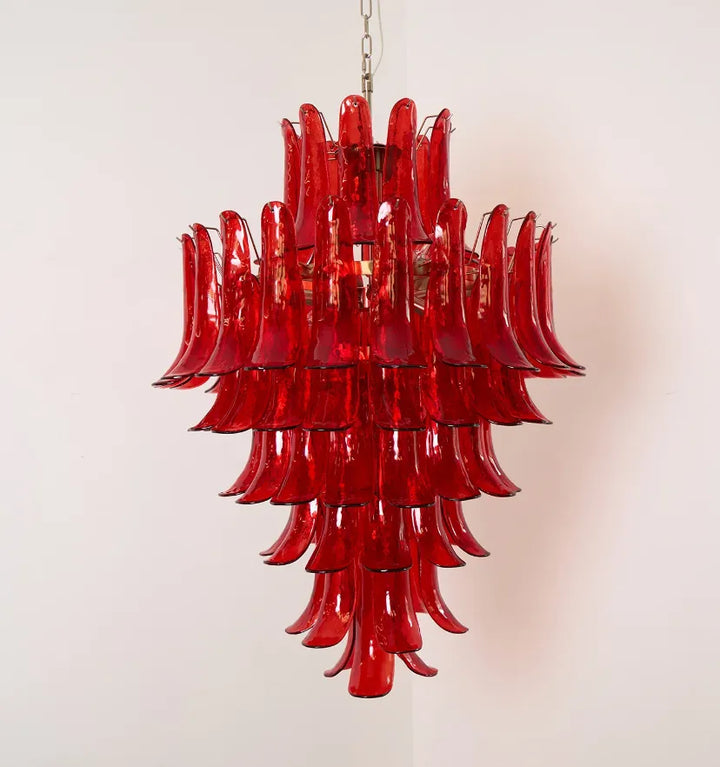 MURANO CRIMSON CASCADE CHANDELIER