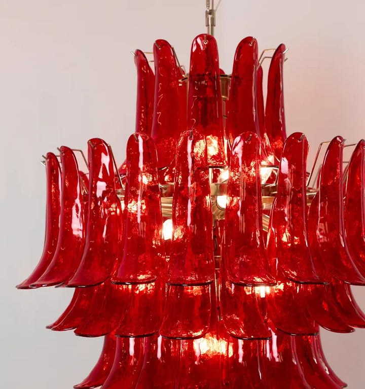 MURANO CRIMSON CASCADE CHANDELIER