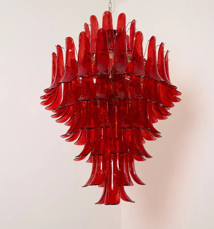 MURANO CRIMSON CASCADE CHANDELIER