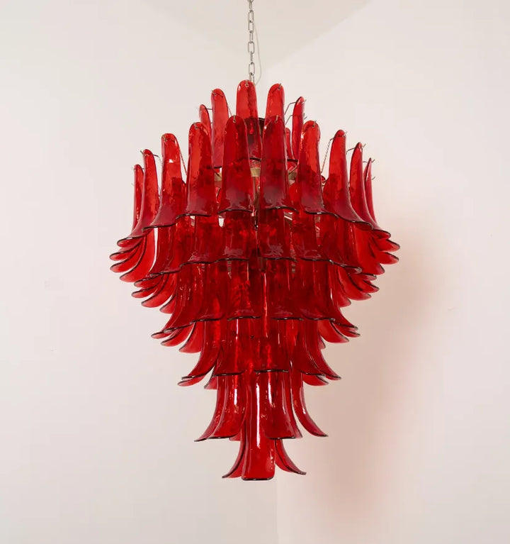 MURANO CRIMSON CASCADE CHANDELIER