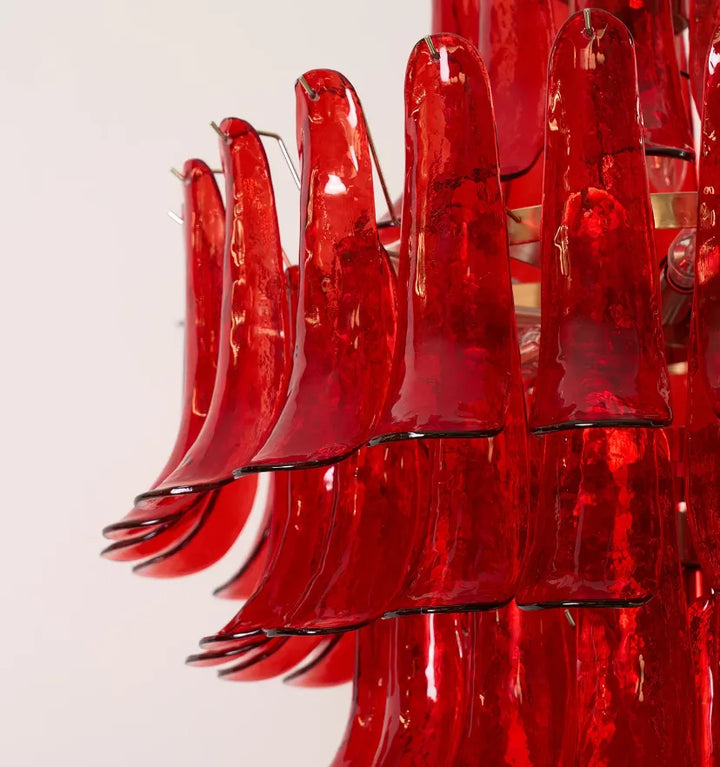 MURANO CRIMSON CASCADE CHANDELIER