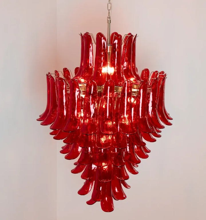 MURANO CRIMSON CASCADE CHANDELIER