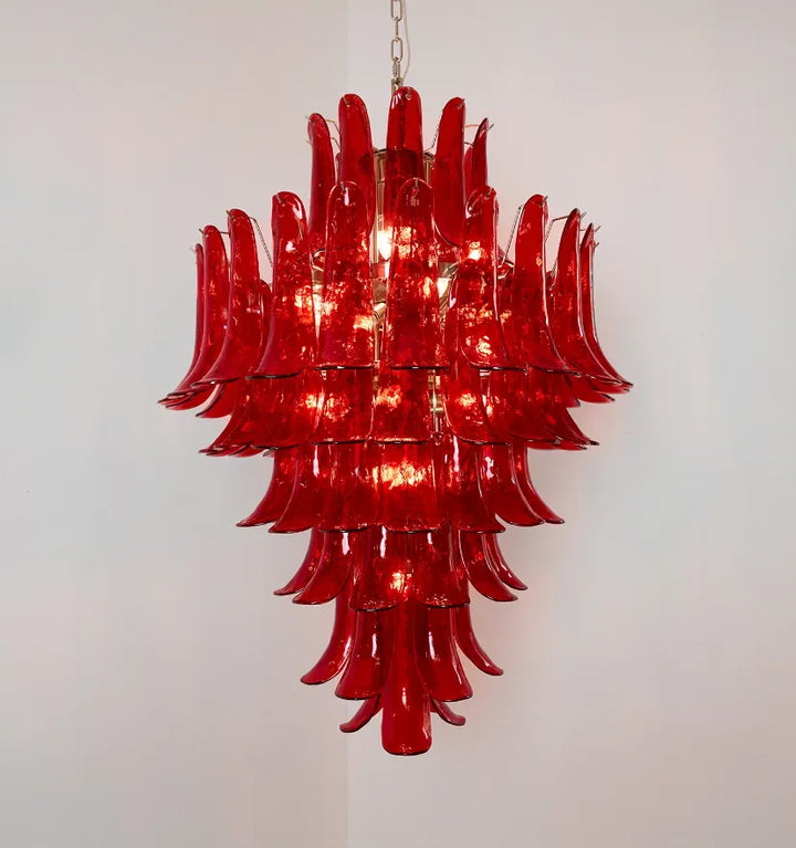 MURANO CRIMSON CASCADE CHANDELIER