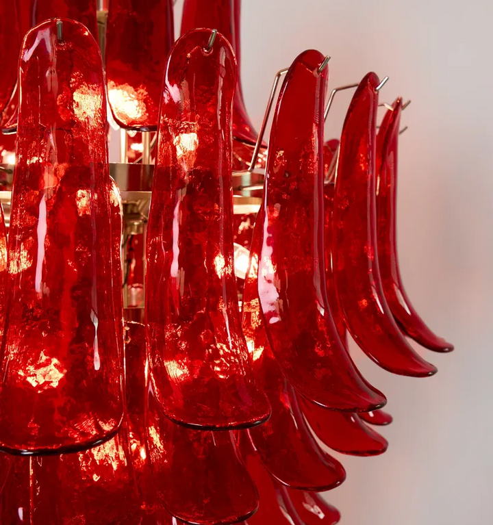 MURANO CRIMSON CASCADE CHANDELIER