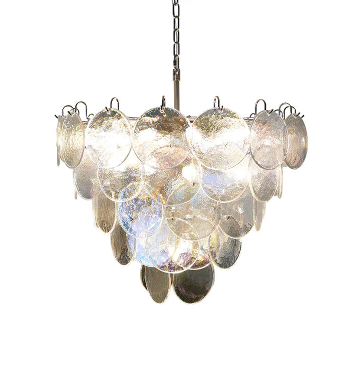 MURANO DISC IRIDESCENT CHANDELIER