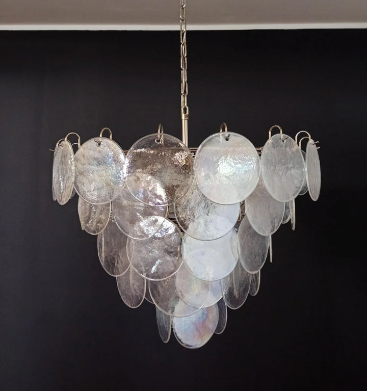 MURANO DISC IRIDESCENT CHANDELIER