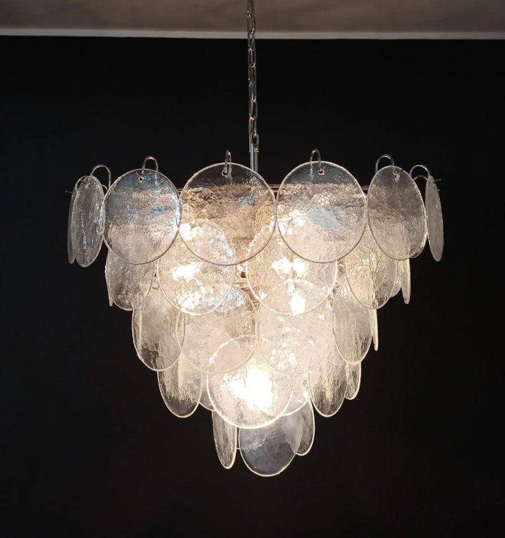 MURANO DISC IRIDESCENT CHANDELIER