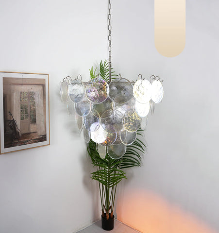 MURANO DISC IRIDESCENT CHANDELIER