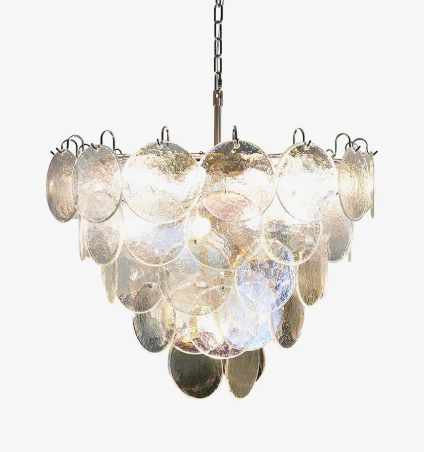 MURANO DISC IRIDESCENT CHANDELIER