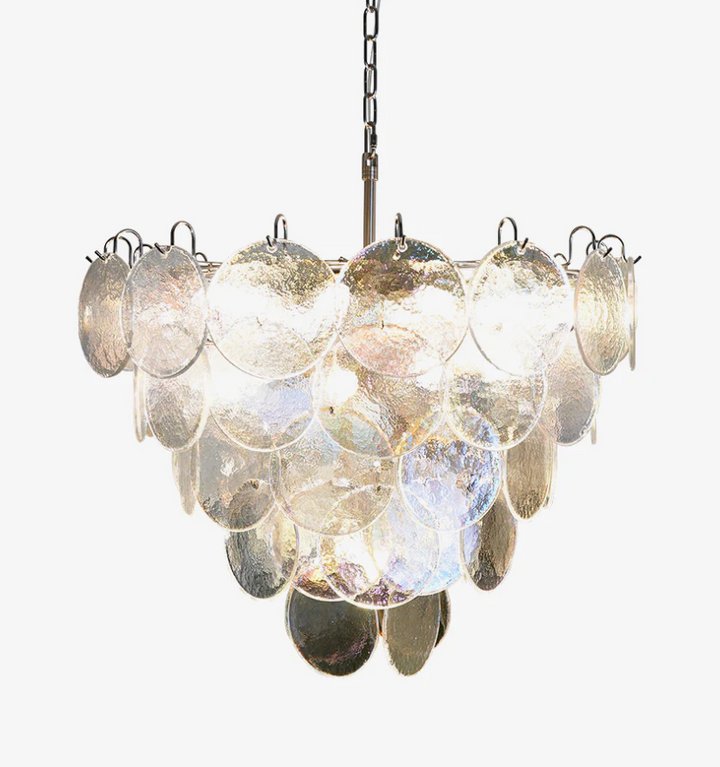 MURANO DISC IRIDESCENT CHANDELIER