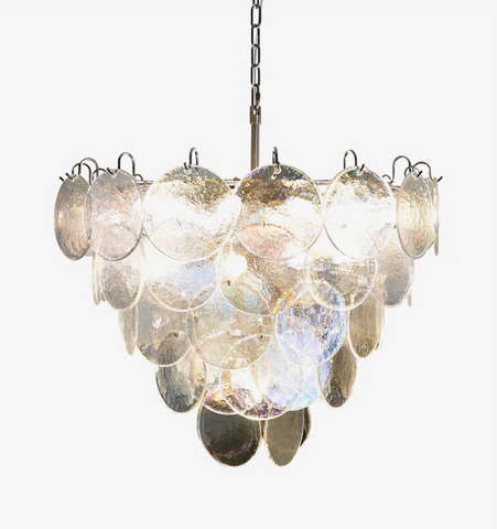MURANO DISC IRIDESCENT CHANDELIER