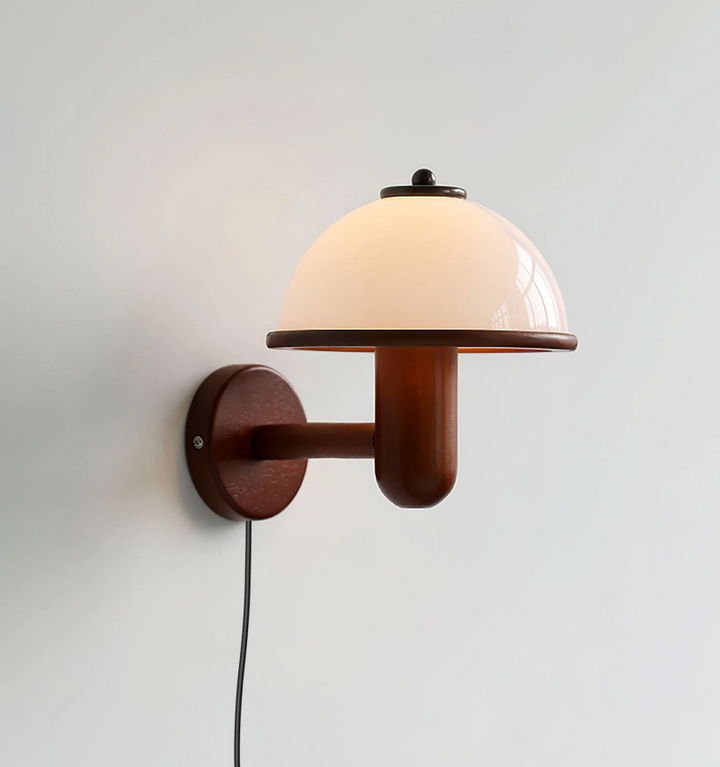 Mushroom Wood Wall Lamp