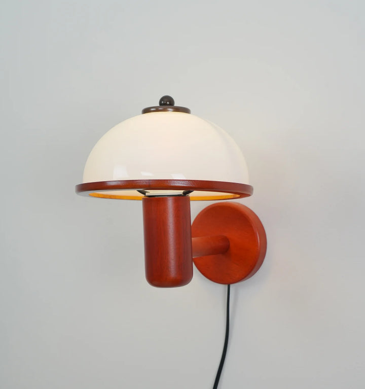 Mushroom Wood Wall Lamp