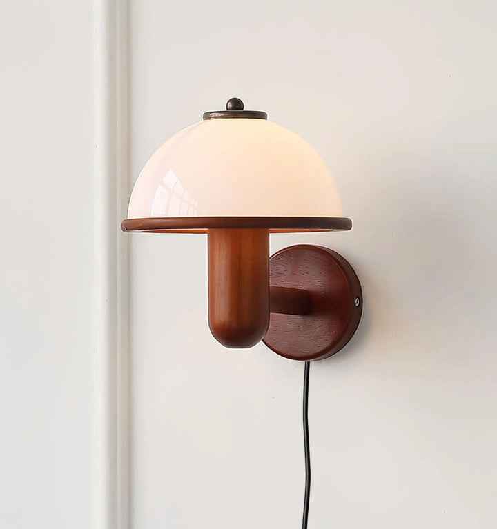 Mushroom Wood Wall Lamp