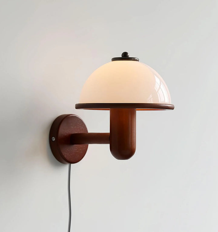 Mushroom Wood Wall Lamp