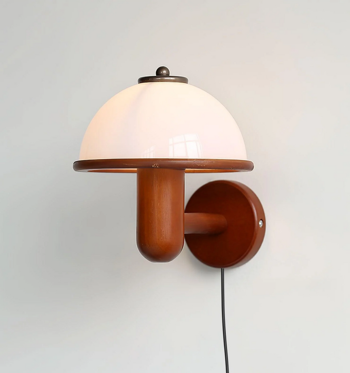Mushroom Wood Wall Lamp